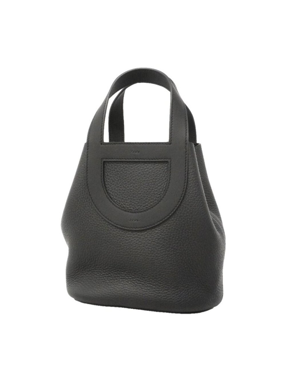 Hermes Handbag in the Loop 18 Taurillon Clemence Swift Black Silver